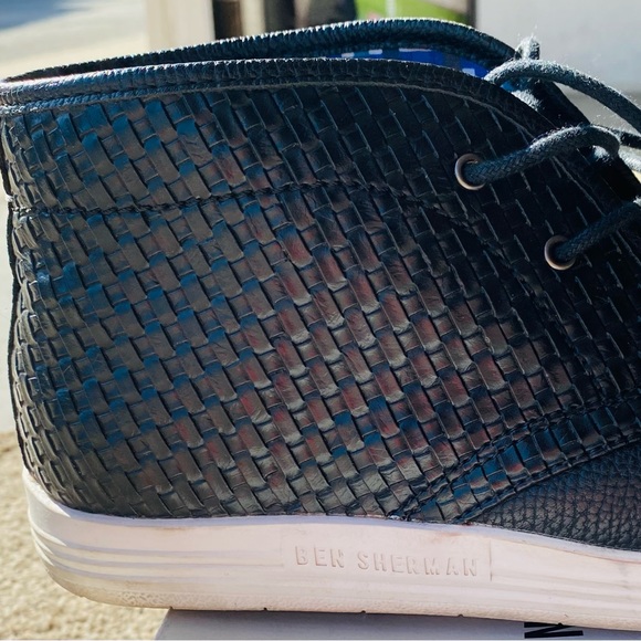 Ben Sherman Black HiTop Woven Lace up. EUC. US Size 10.5. UK size 9.5 - Picture 5 of 14
